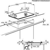 Варочная поверхность газовая ELECTROLUX GPE363RCW