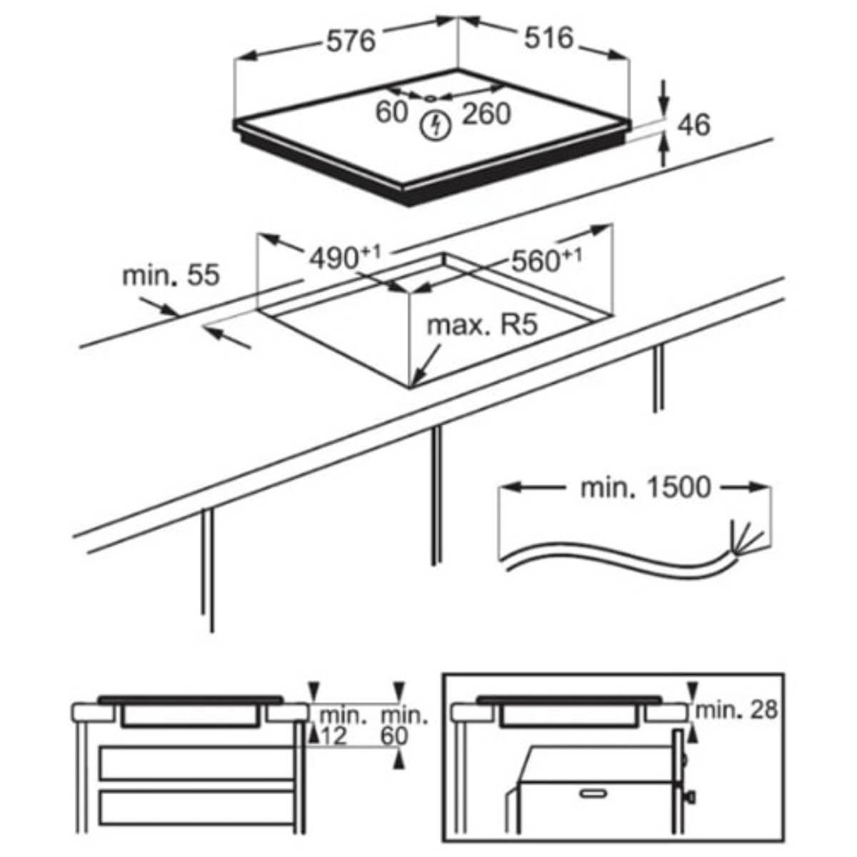 Варочная поверхность индукционная ELECTROLUX IPE6440KXV