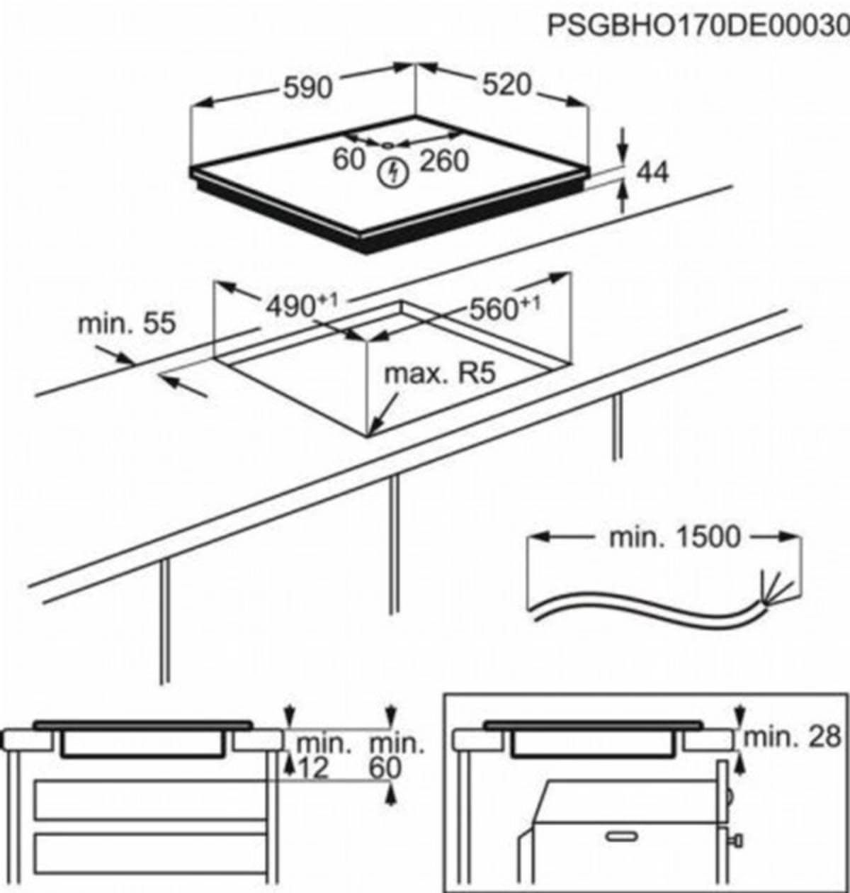 Варочная поверхность индукционная ELECTROLUX IPE6450KF