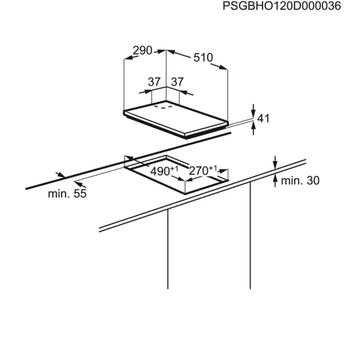 Варочная поверхность газовая ELECTROLUX EGG93322NX