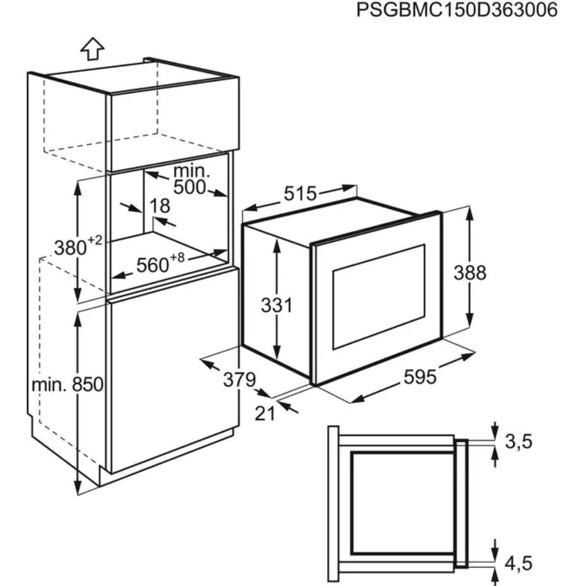 Микроволновая печь встраиваемая Electrolux EMT25203OK
