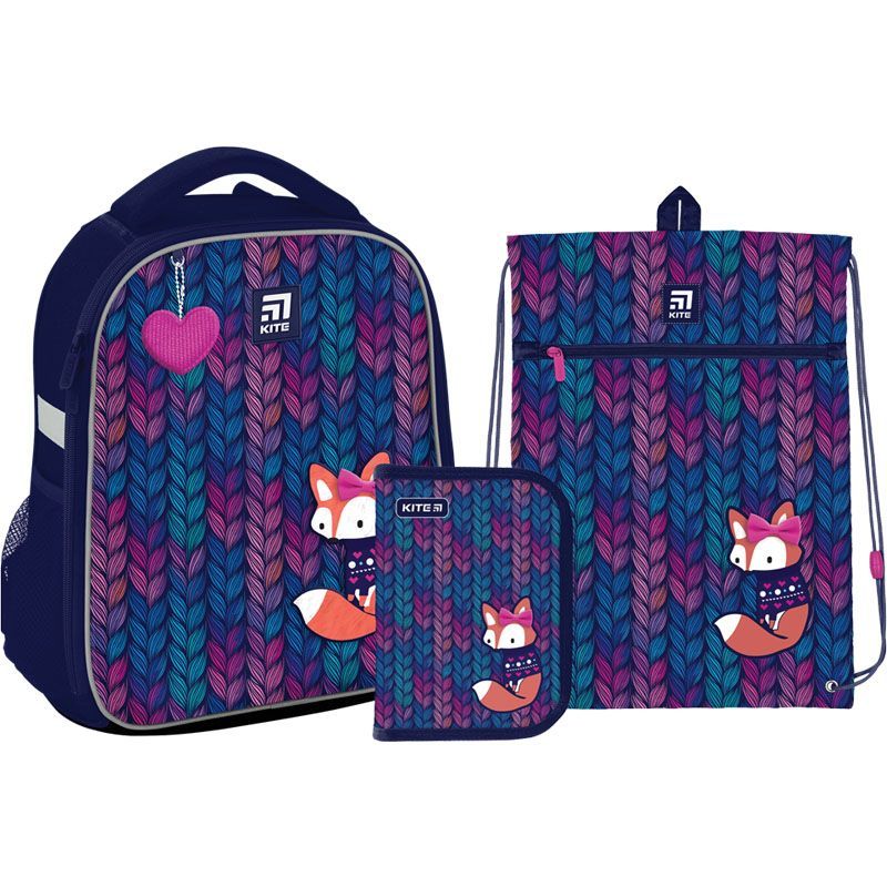 Набор рюкзак+пенал+сумка для об. Kite 555S Fox