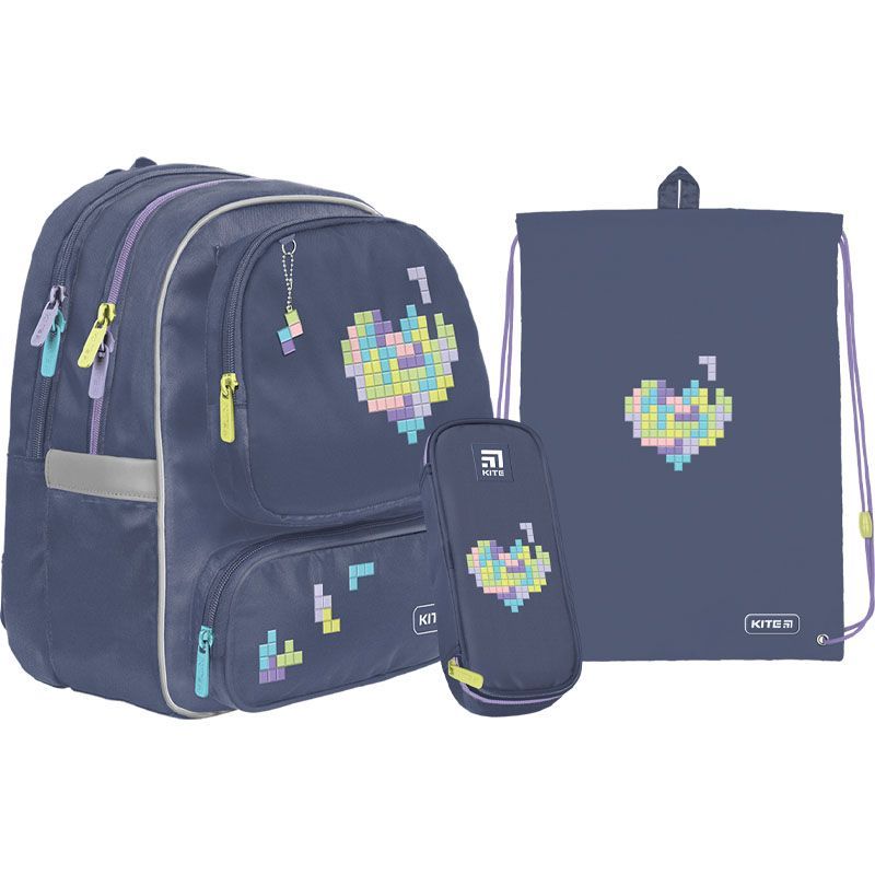 Набор рюкзак+пенал+сумка для об. Kite 756S Tetris
