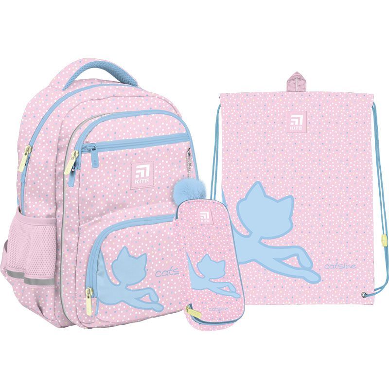 Набор рюкзак+пенал+сумка для об. Kite 773S Catsline