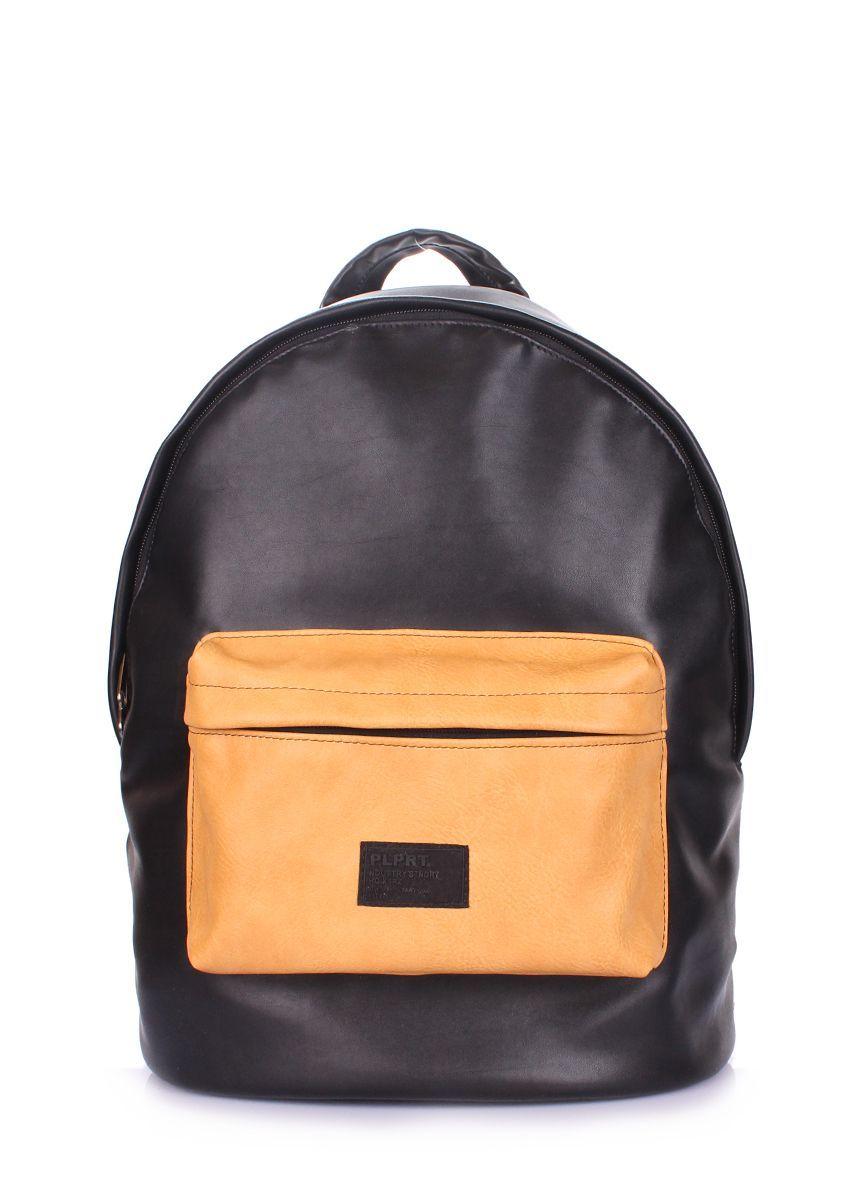 Городской рюкзак POOLPARTY из искусственной кожи черный