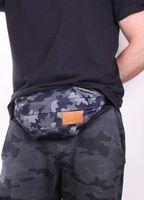 Джинсовая камуфляжная сумка-бананка POOLPARTY Bumbag