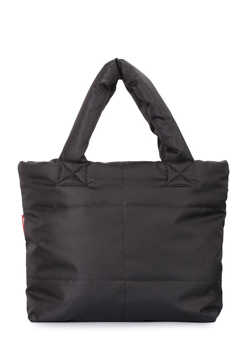 Дутая стеганая сумка POOLPARTY Fluffy черная