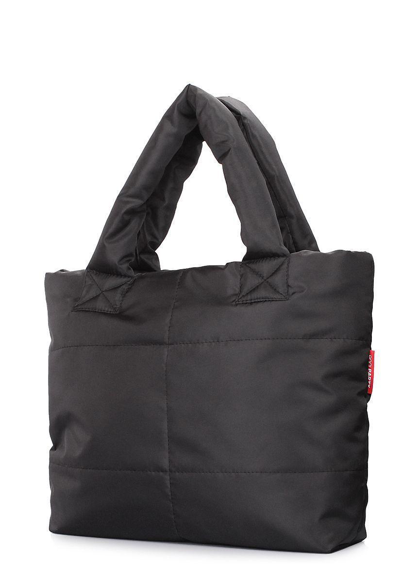 Дутая стеганая сумка POOLPARTY Fluffy черная