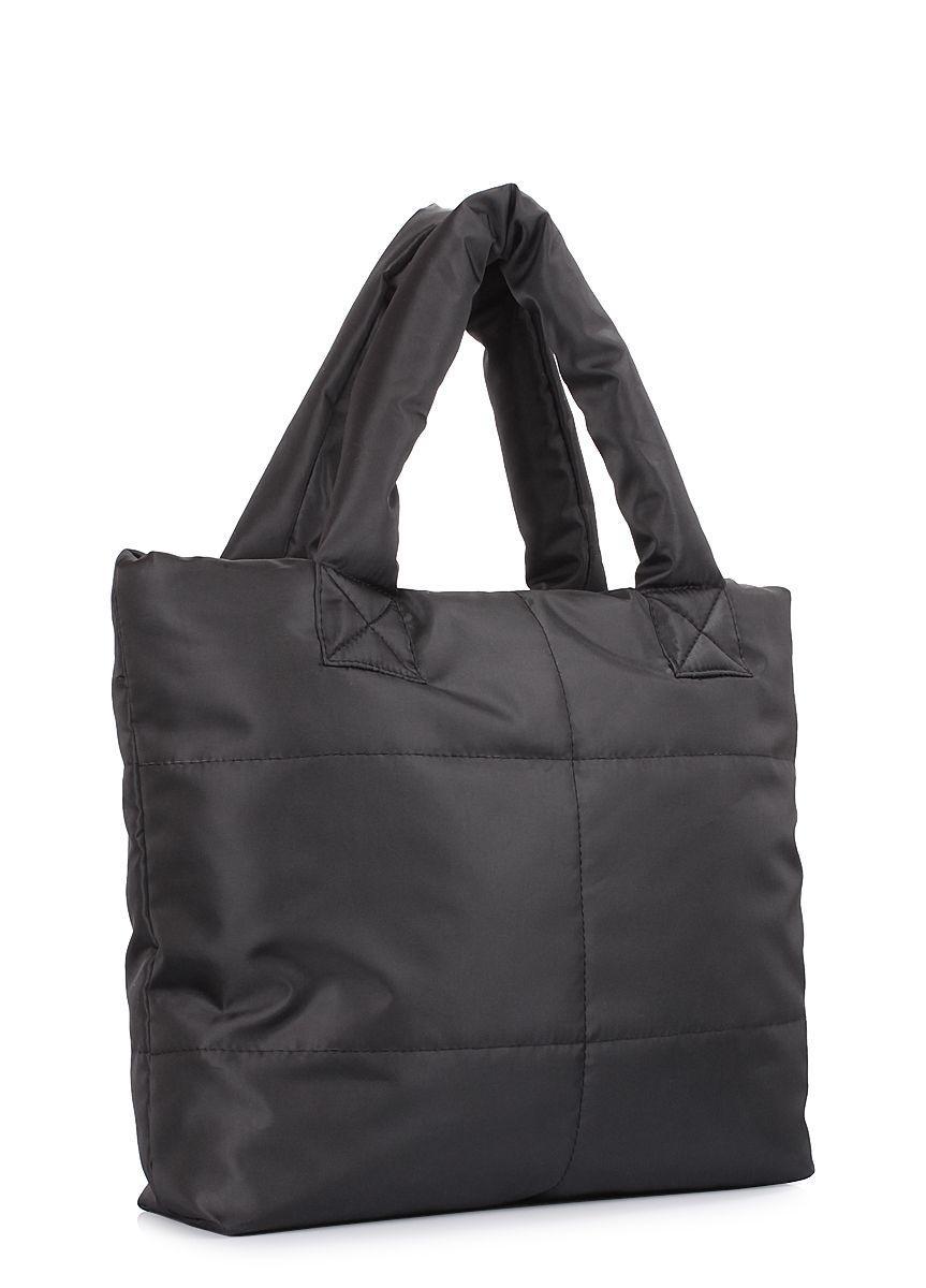 Дутая стеганая сумка POOLPARTY Fluffy черная