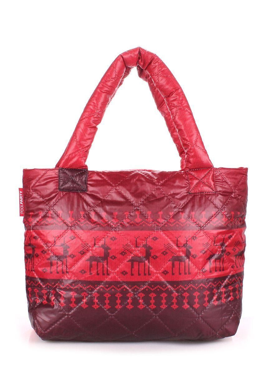Дутая сумка POOLPARTY с северным орнаментом