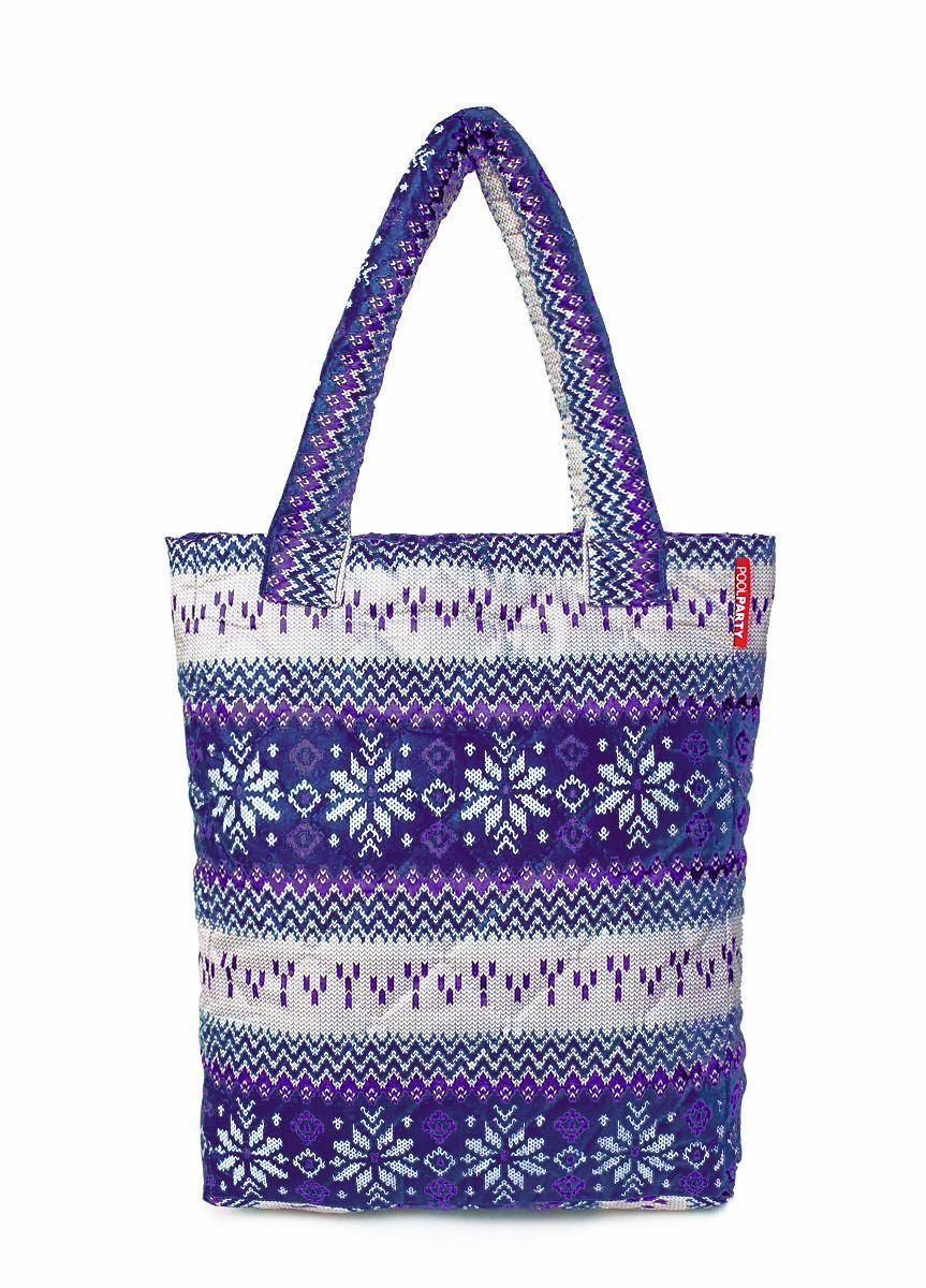 Дутая сумка POOLPARTY с северным орнаментом