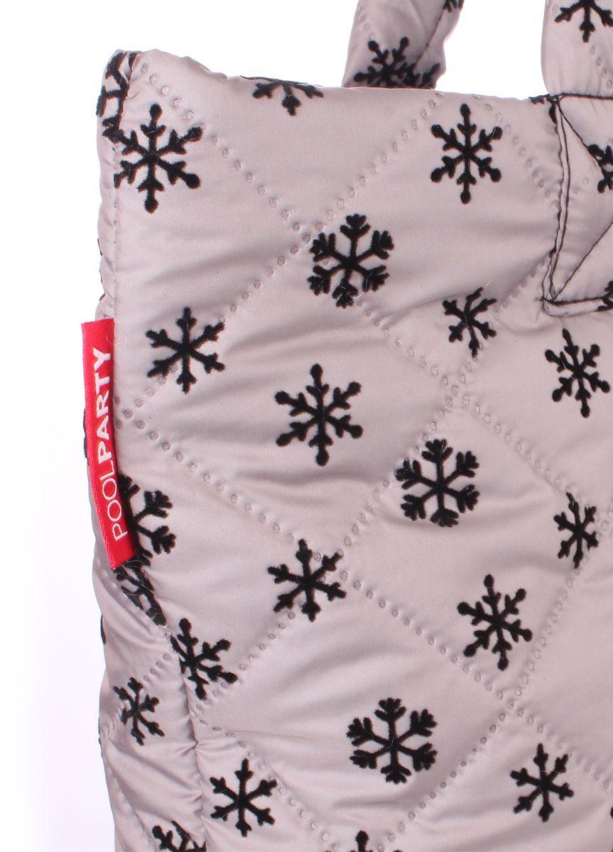 Дутая сумка POOLPARTY со снежинками