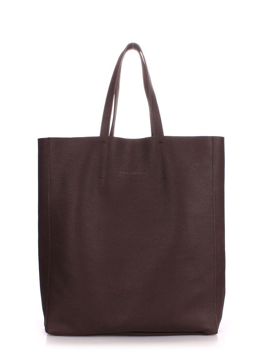 Женская кожаная сумка POOLPARTY City коричневая