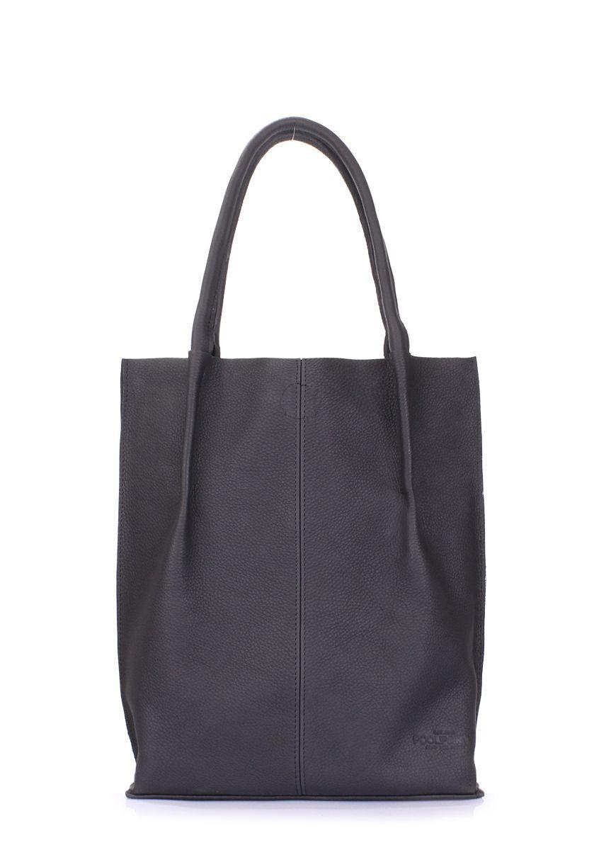 Женская кожаная сумка POOLPARTY Eleganza черная