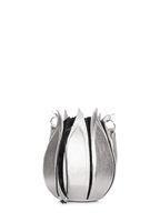 Женская кожаная сумка POOLPARTY Flower серебряная