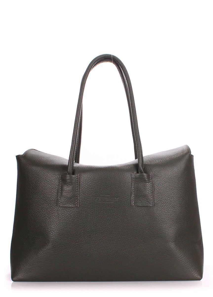 Женская кожаная сумка POOLPARTY Sense зеленая