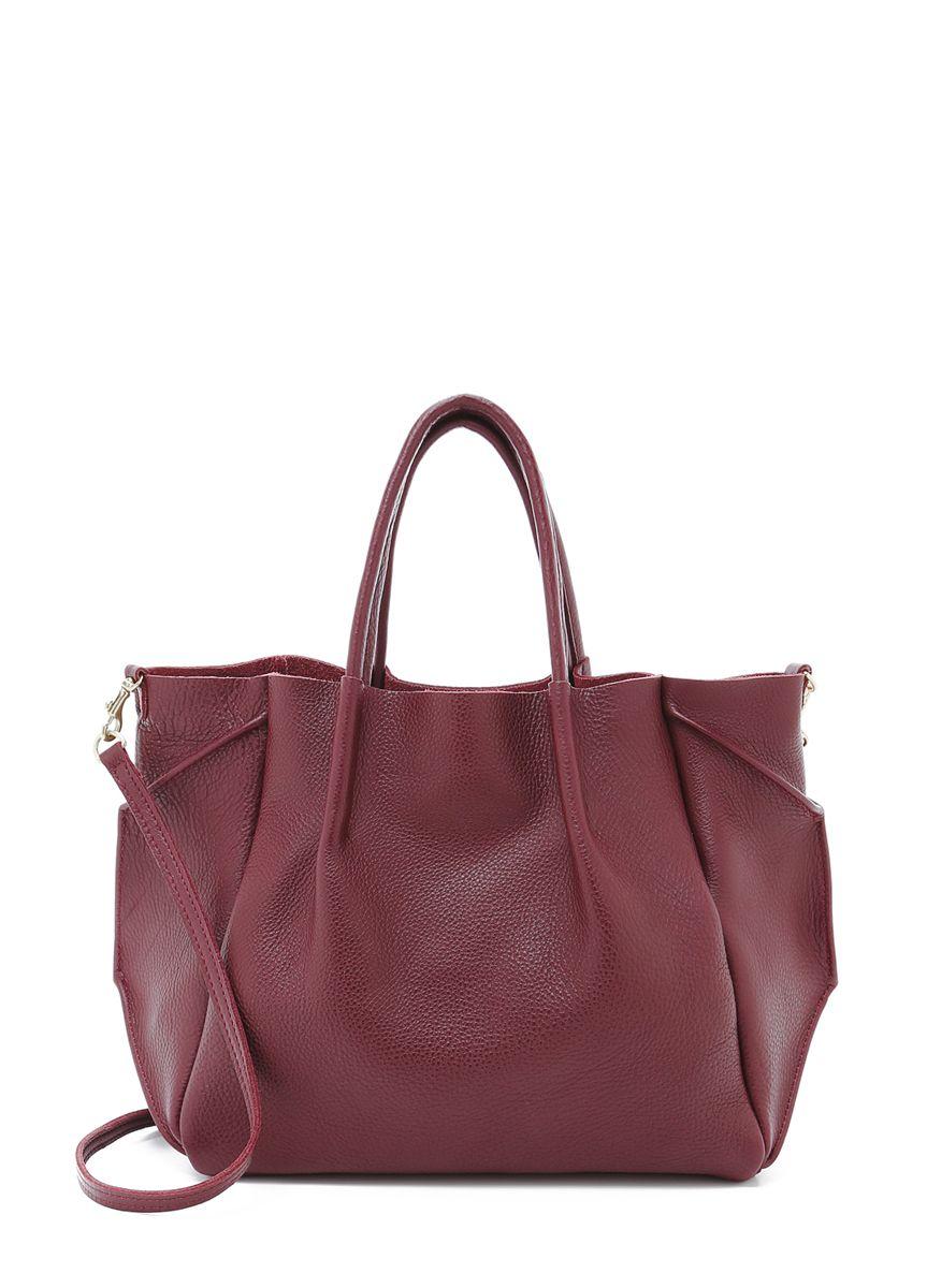 Женская кожаная сумка POOLPARTY Soho Remix бордовая