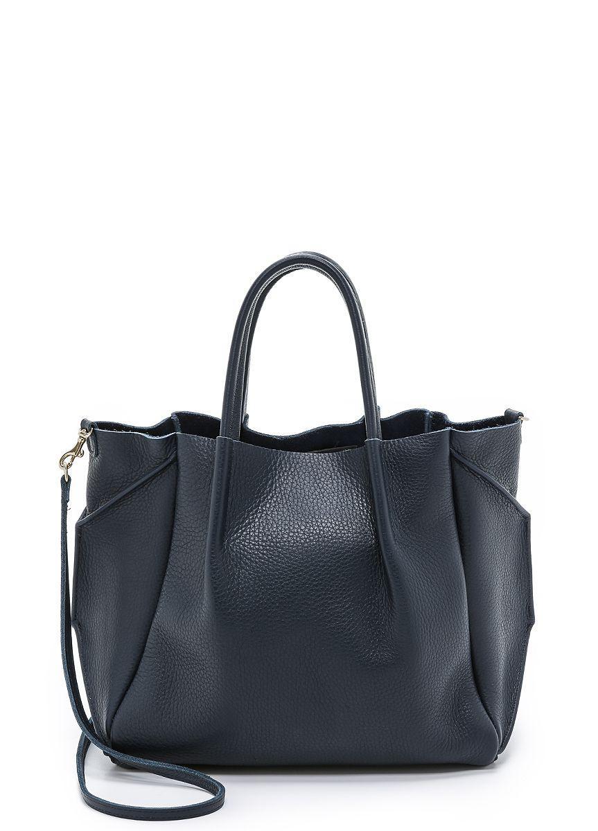 Женская кожаная сумка POOLPARTY Soho Remix синяя