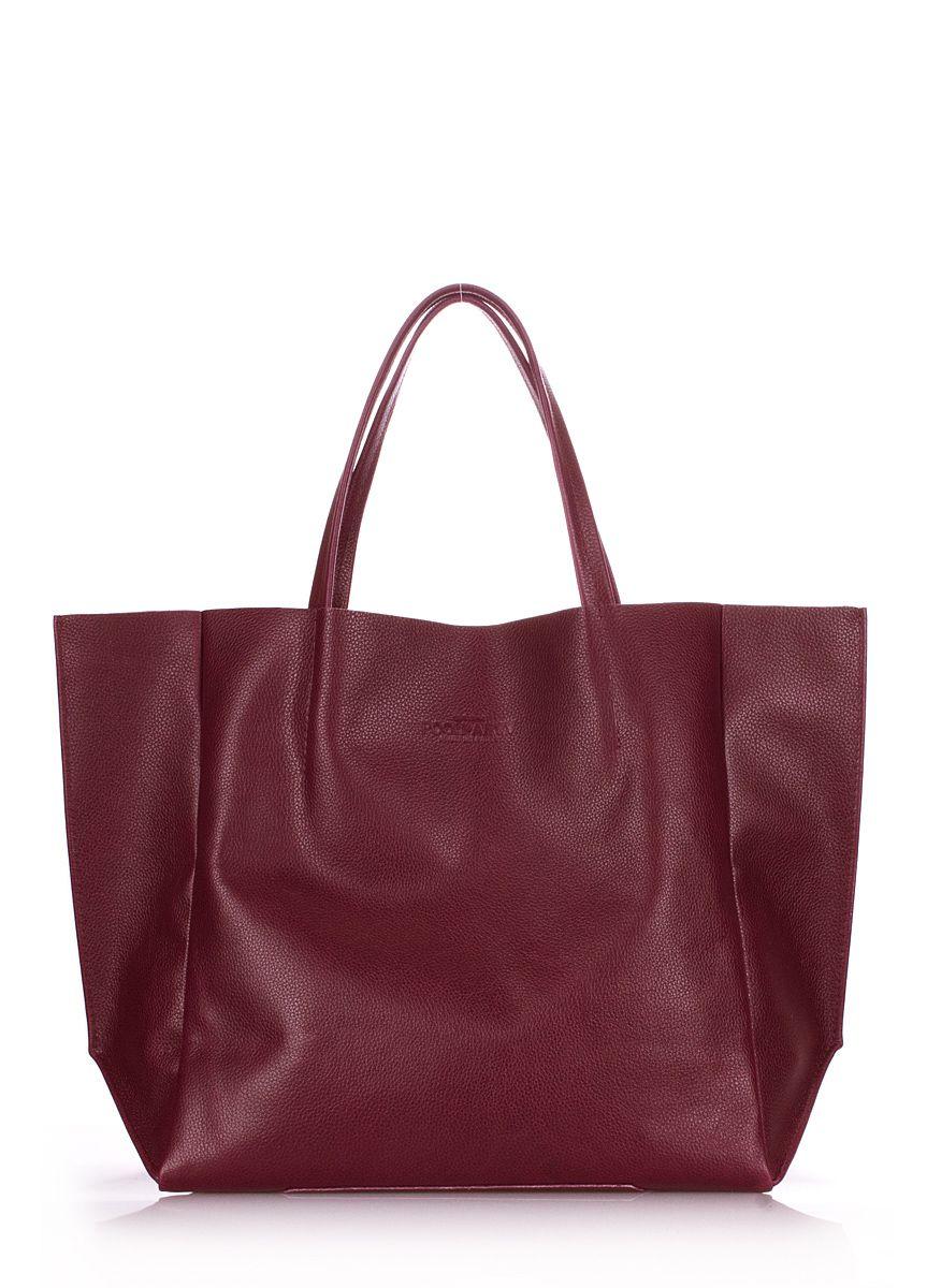 Женская кожаная сумка POOLPARTY Soho бордовая