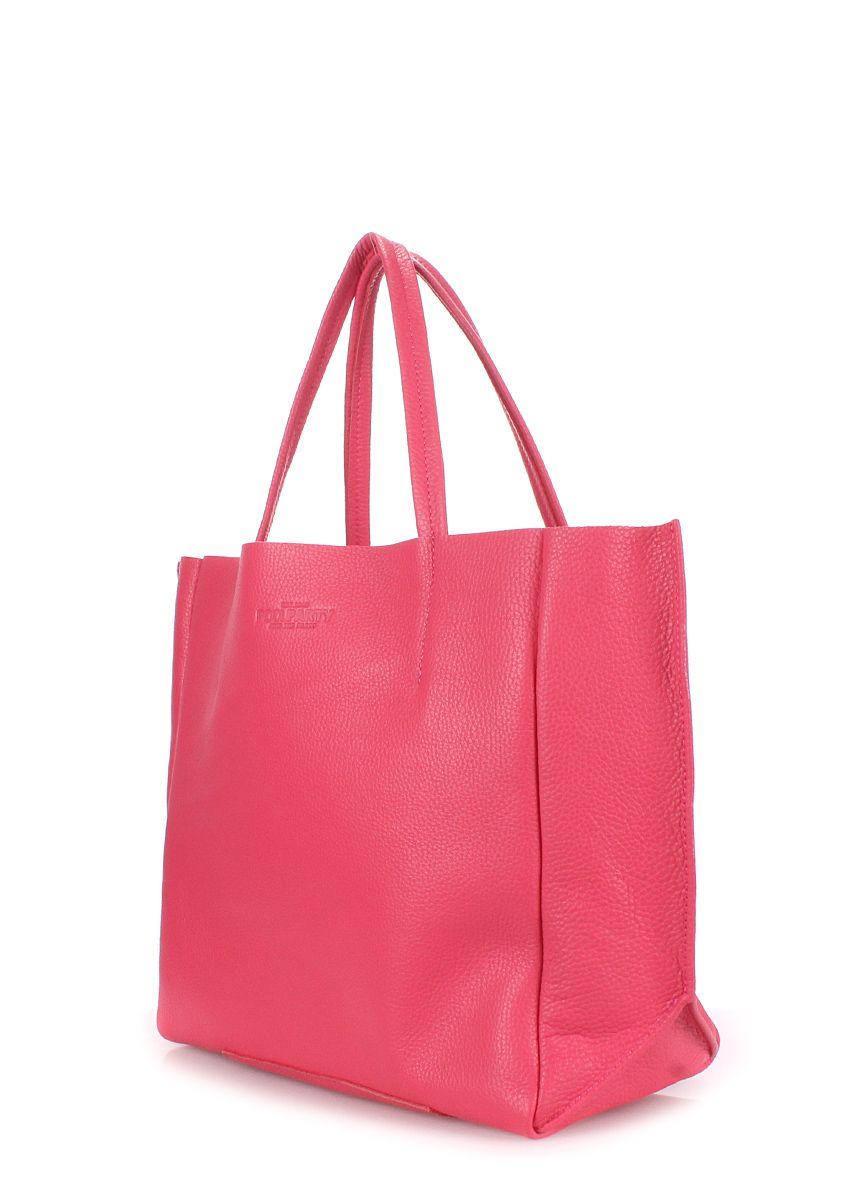 Женская кожаная сумка POOLPARTY Soho малиновая