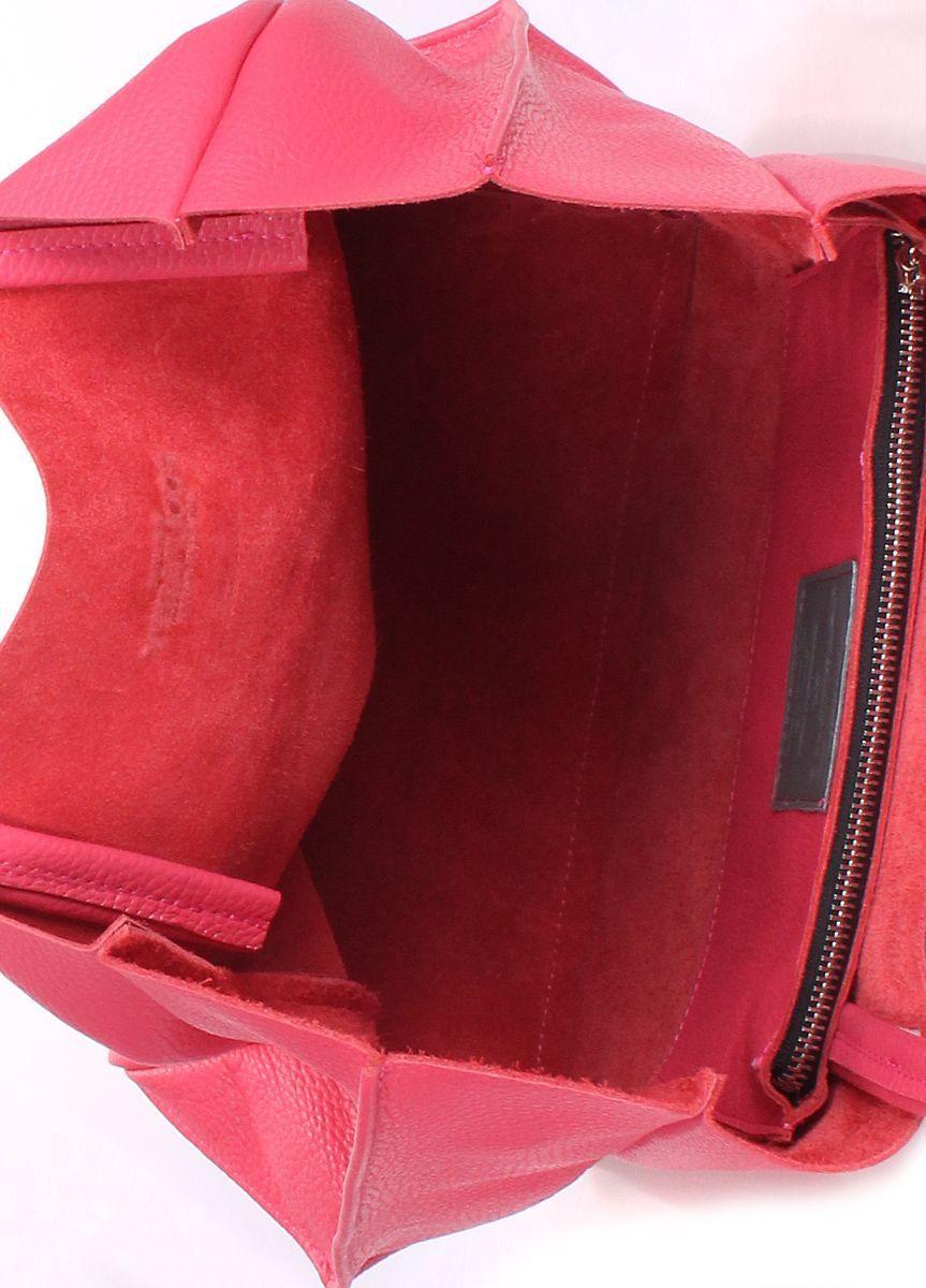 Женская кожаная сумка POOLPARTY Soho малиновая