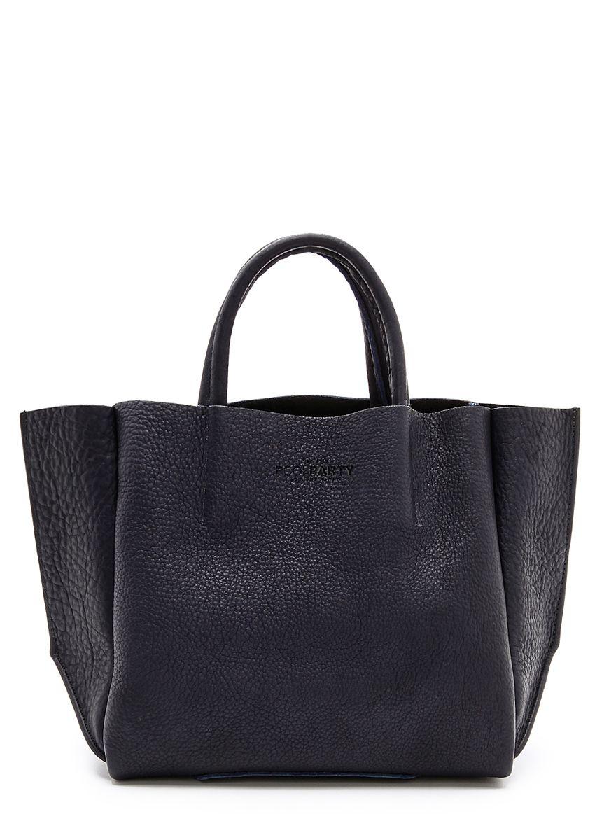 Женская кожаная сумка POOLPARTY Soho черная