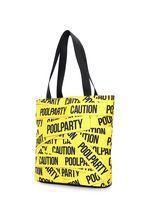 Женская текстильная сумка POOLPARTY Select с принтом CAUTION