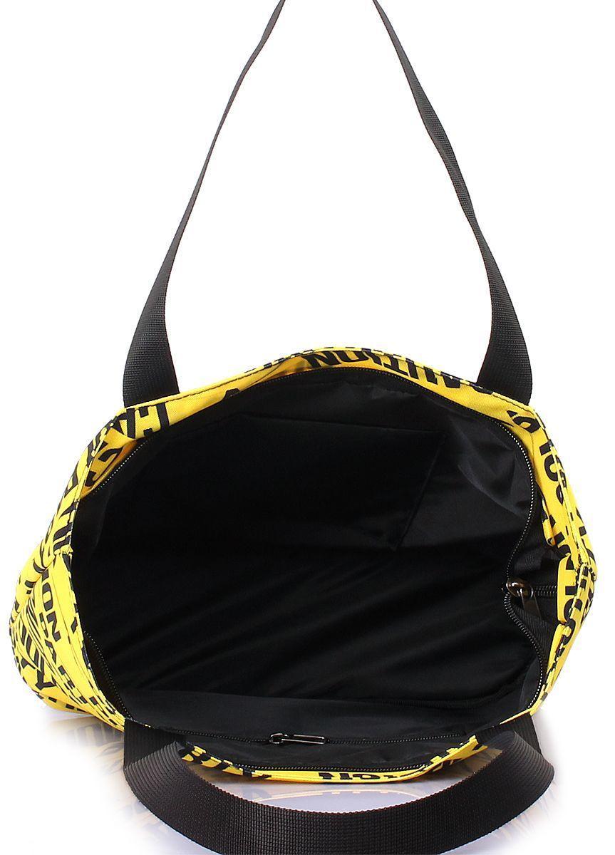 Женская текстильная сумка POOLPARTY Select с принтом CAUTION