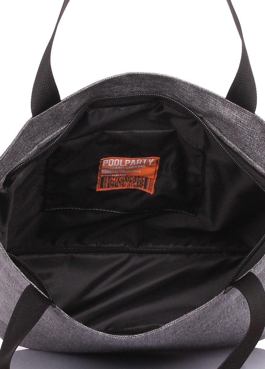 Женская текстильная сумка POOLPARTY Select серая