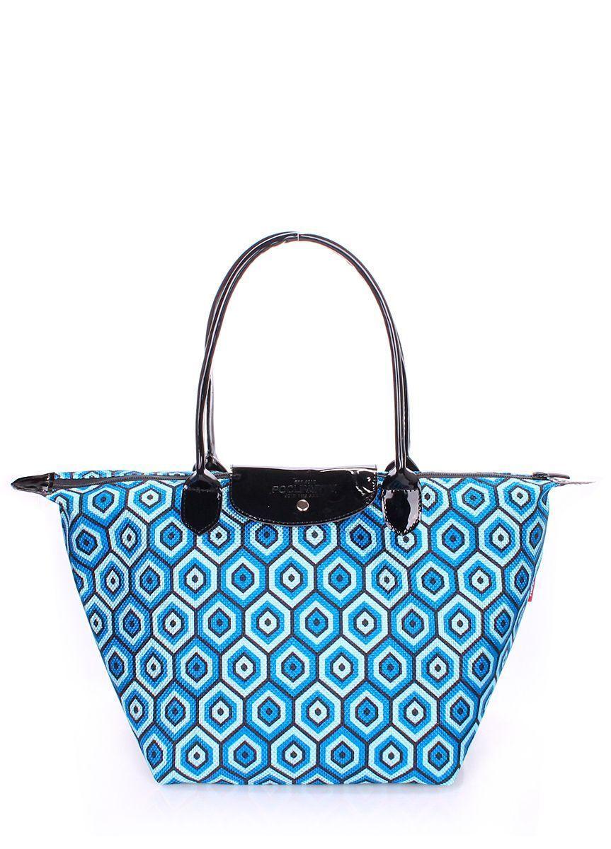 Женская текстильная сумка POOLPARTY с клапаном синяя