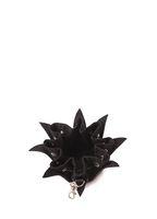 Кожаная ключница-цветок POOLPARTY черная