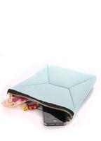 Кожаная косметичка-клатч POOLPARTY THE X голубая