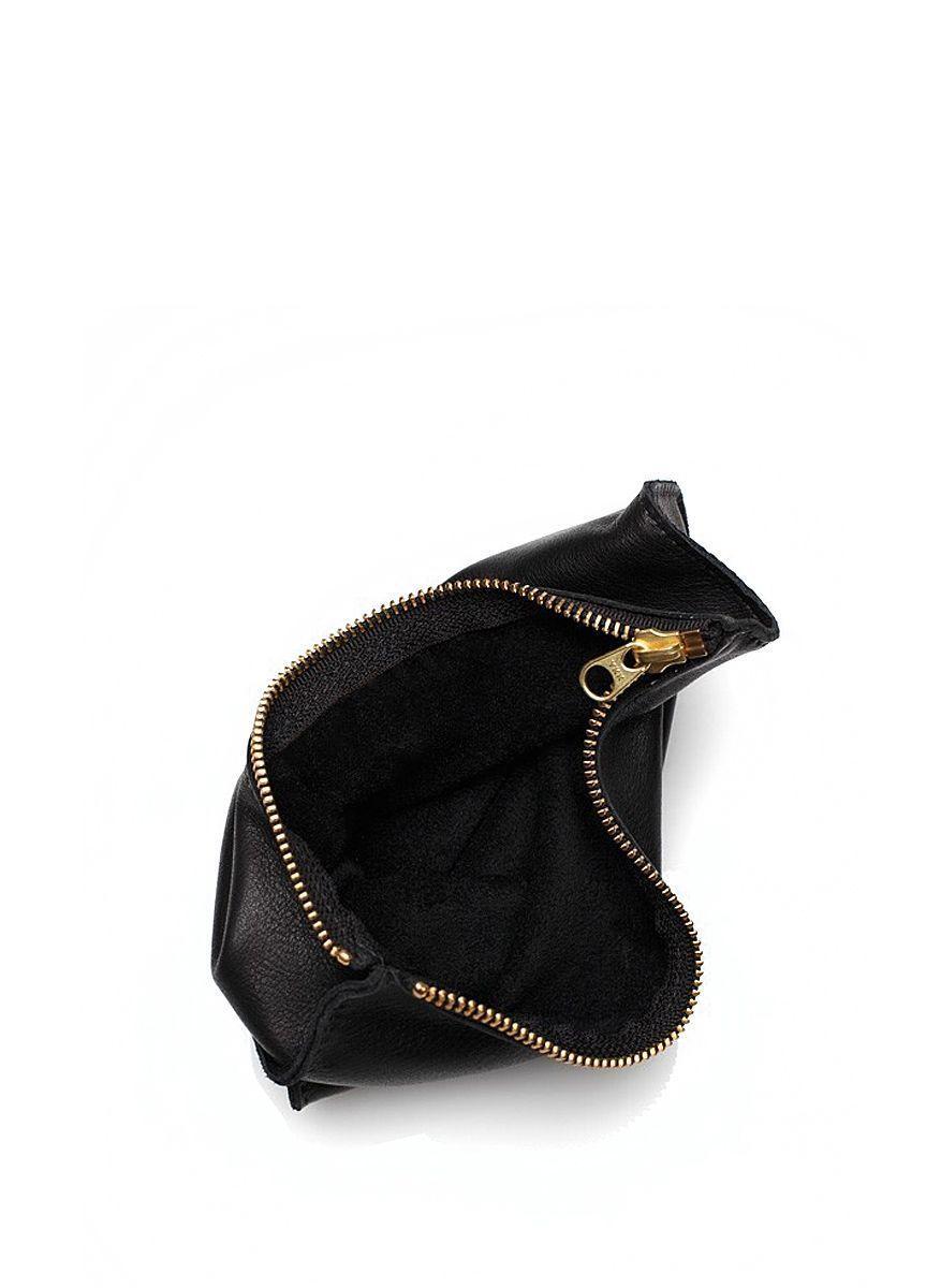 Кожаная косметичка-клатч POOLPARTY черная