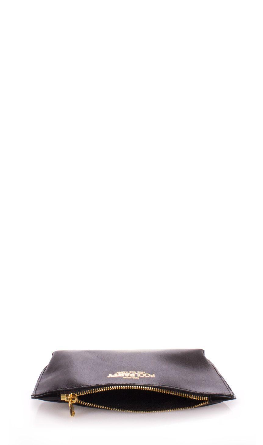 Кожаная косметичка-клатч POOLPARTY черный