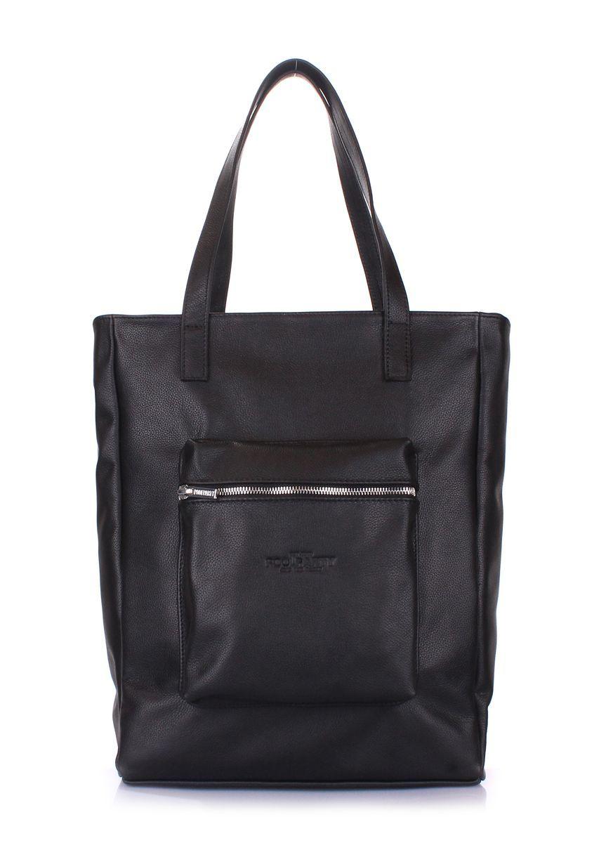 Кожаная сумка POOLPARTY Spirit черная