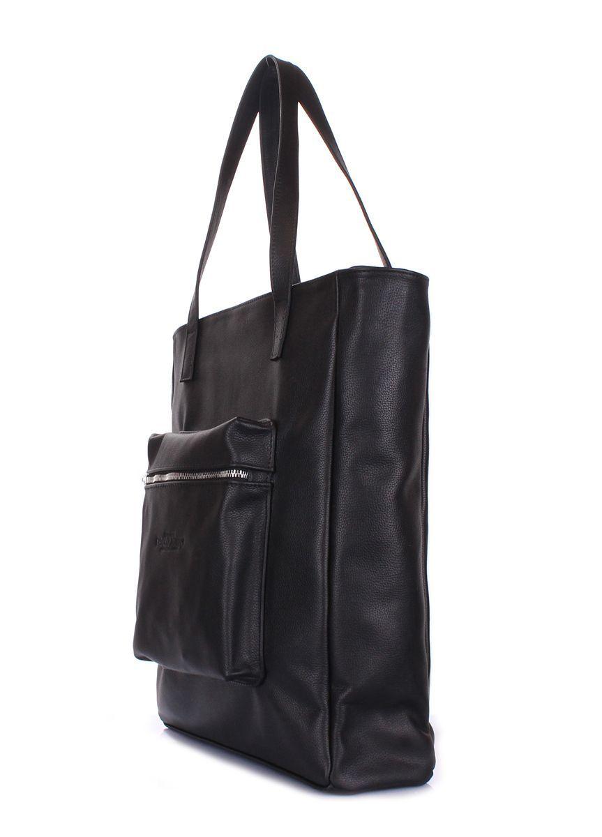 Кожаная сумка POOLPARTY Spirit черная