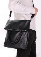 Кожаная сумка POOLPARTY черная