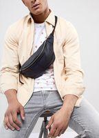 Кожаная сумка-бананка POOLPARTY черная