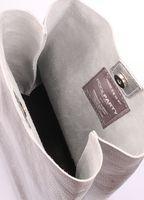 Кожаная сумка-клатч POOLPARTY Lunchbox серебряная