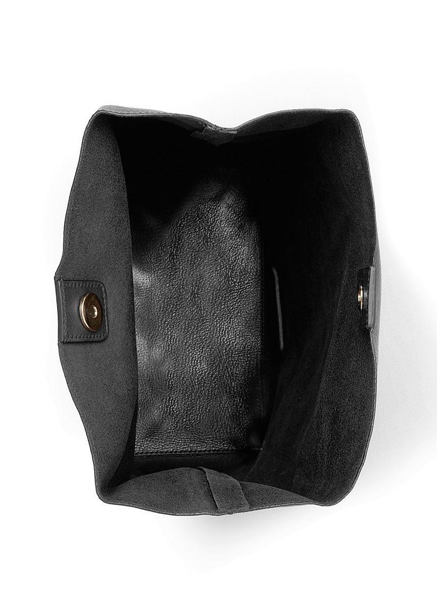 Кожаная сумка-клатч POOLPARTY Lunchbox черная