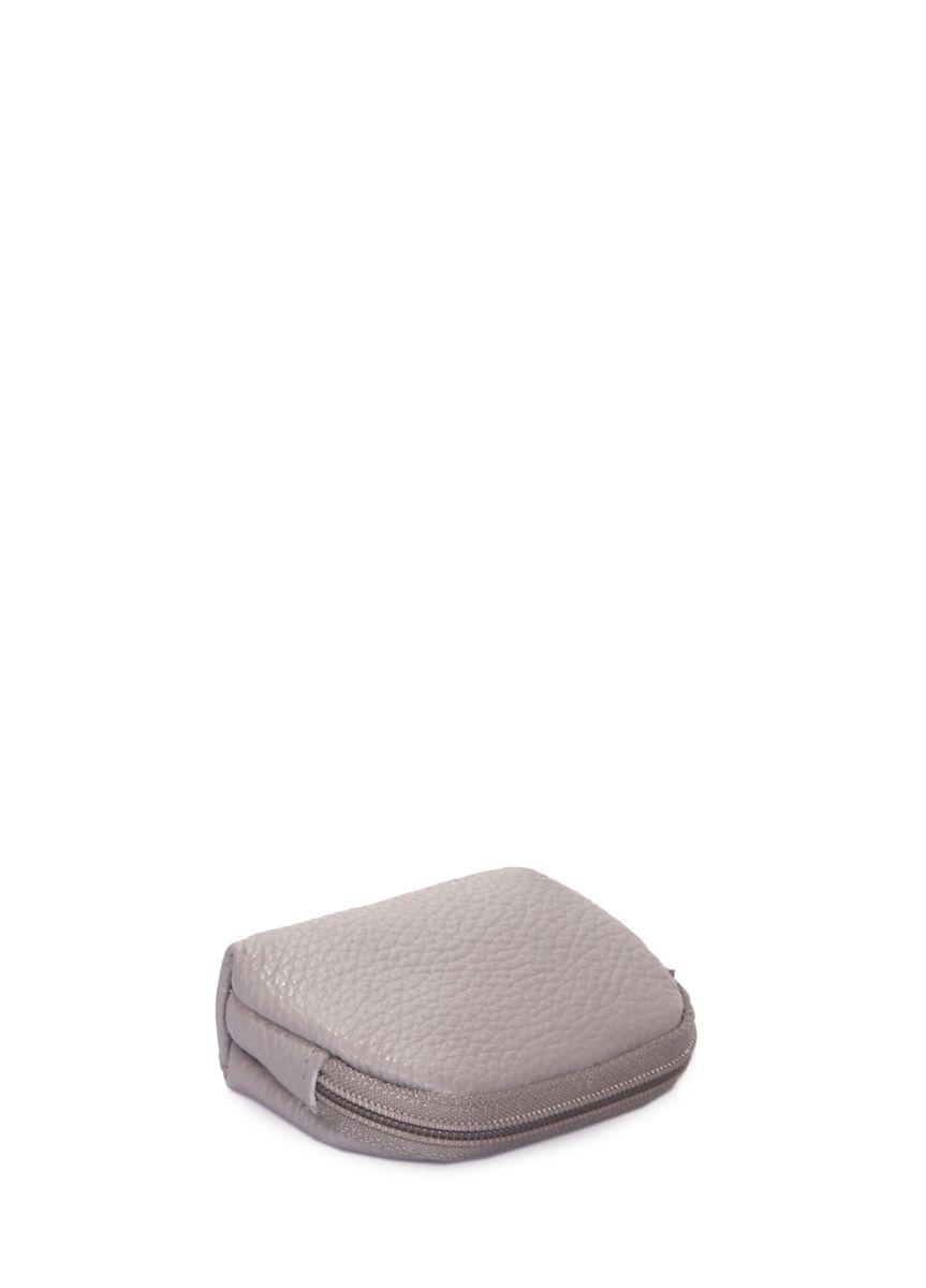 Кожаный кошелек для монет POOLPARTY серый