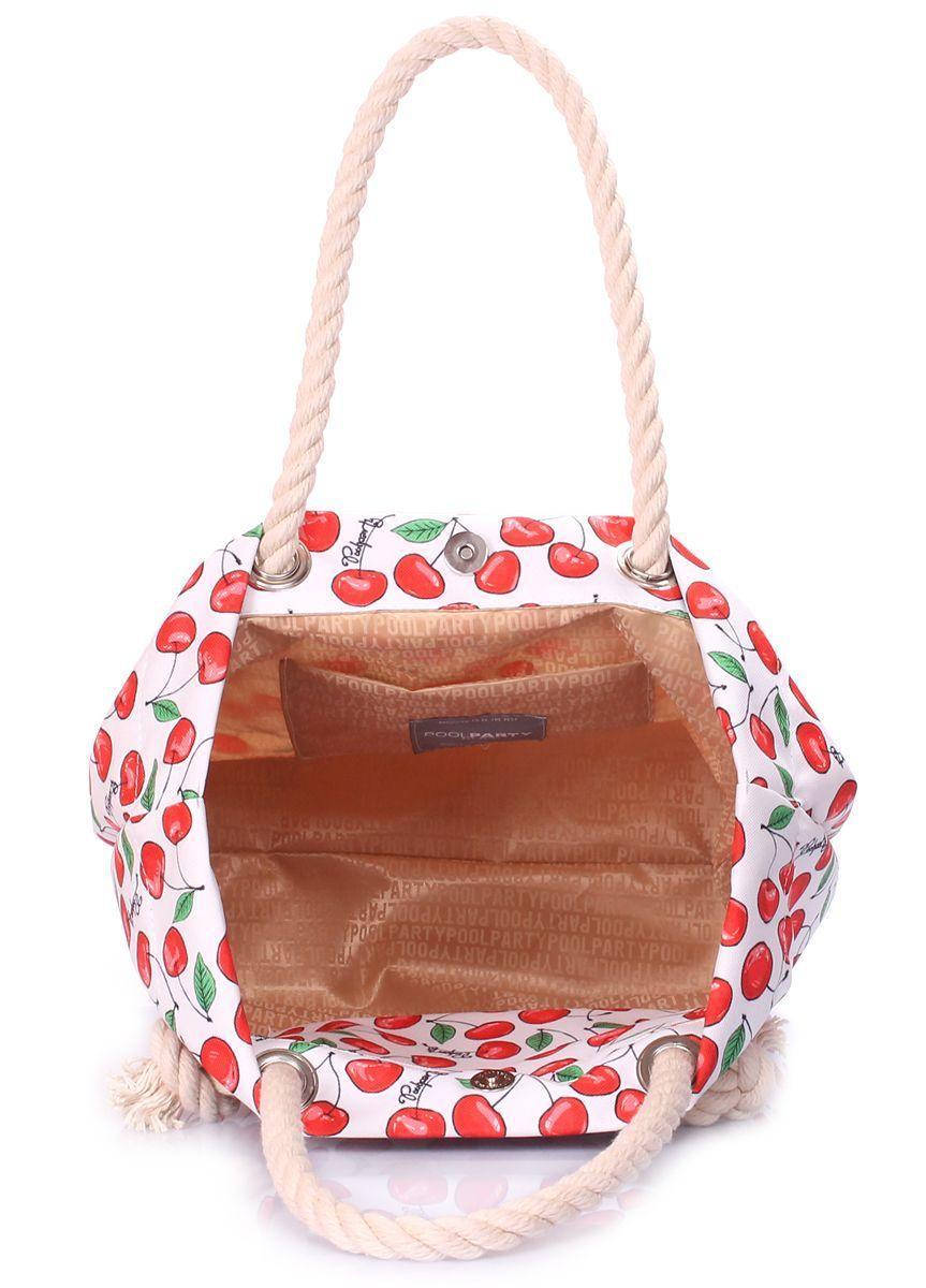 Летняя сумка POOLPARTY Anchor с черешнями