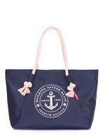 Летняя сумка POOLPARTY Breeze с якорем синяя