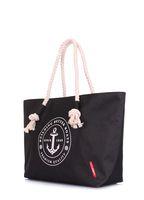 Летняя сумка POOLPARTY Breeze с якорем черная