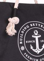 Летняя сумка POOLPARTY Breeze с якорем черная