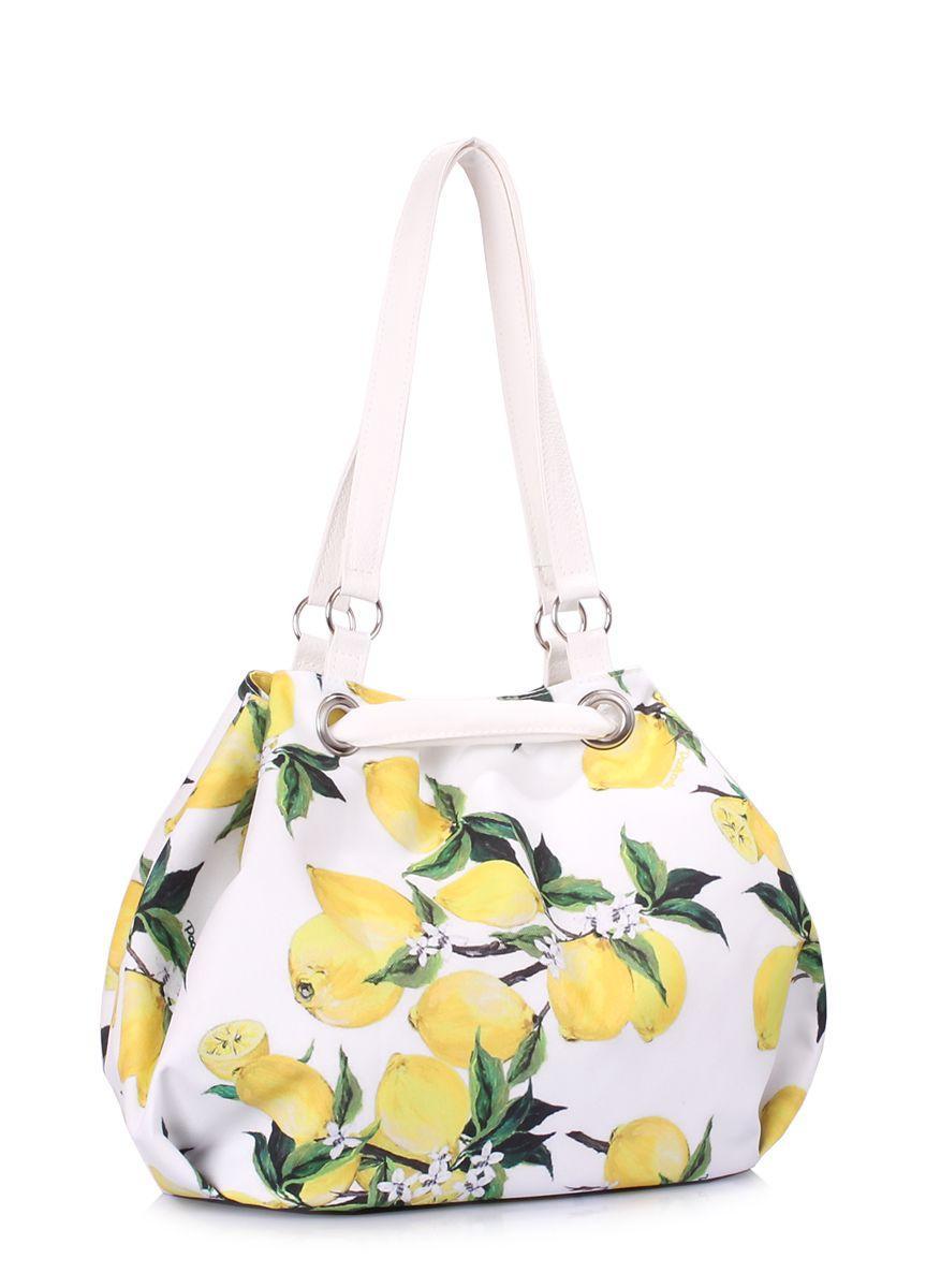 Летняя сумка POOLPARTY Serena с бантом и лимонами
