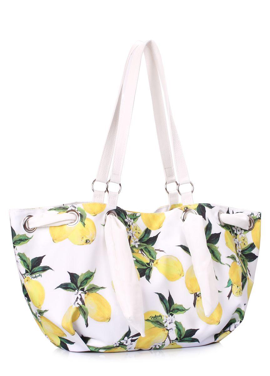 Летняя сумка POOLPARTY Serena с бантом и лимонами