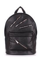 Рюкзак кожаный POOLPARTY Rockstar черный