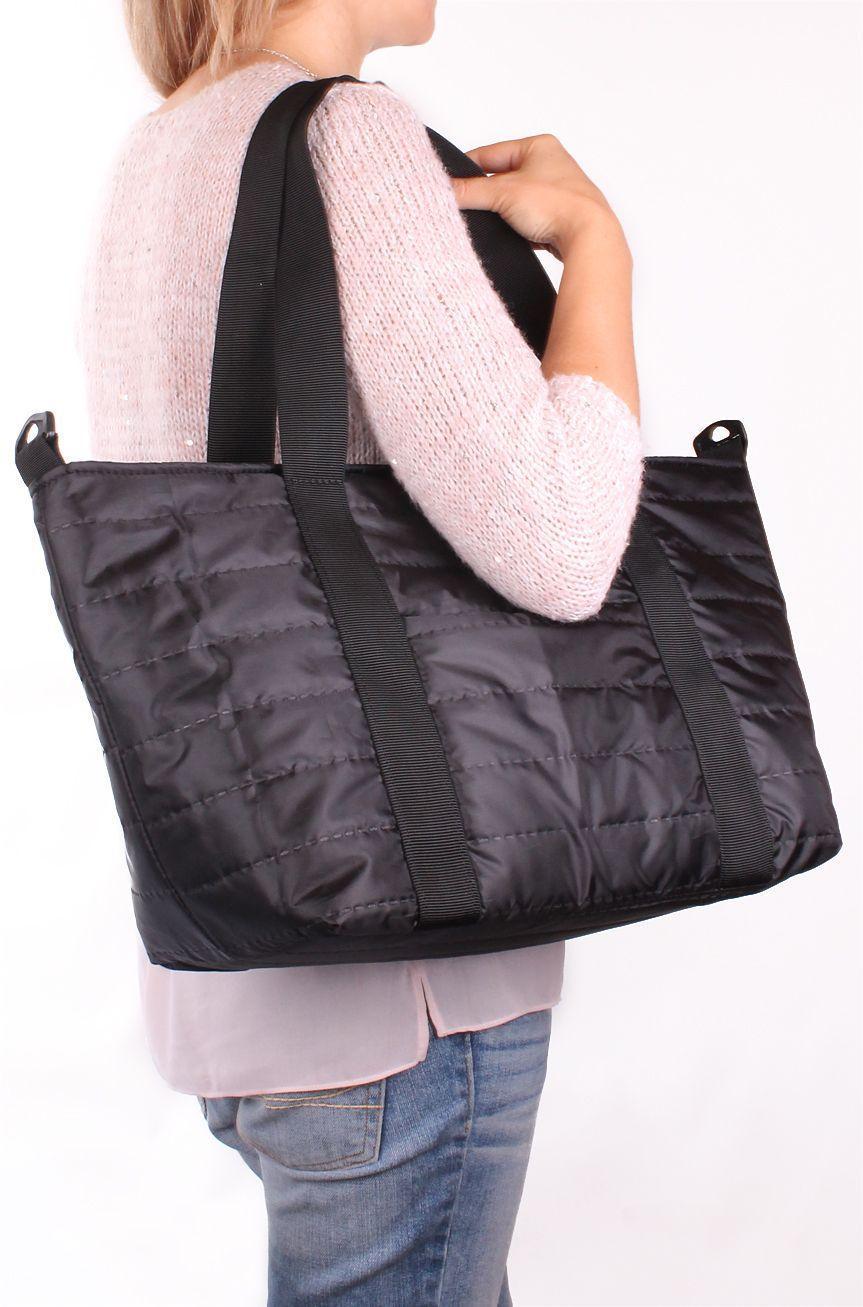 Стеганая сумка POOLPARTY Air черная