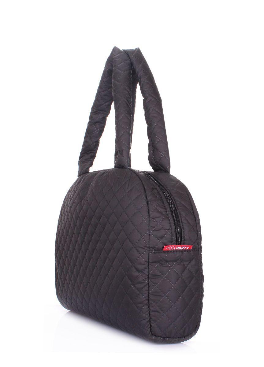 Стеганая сумка POOLPARTY Boom черная